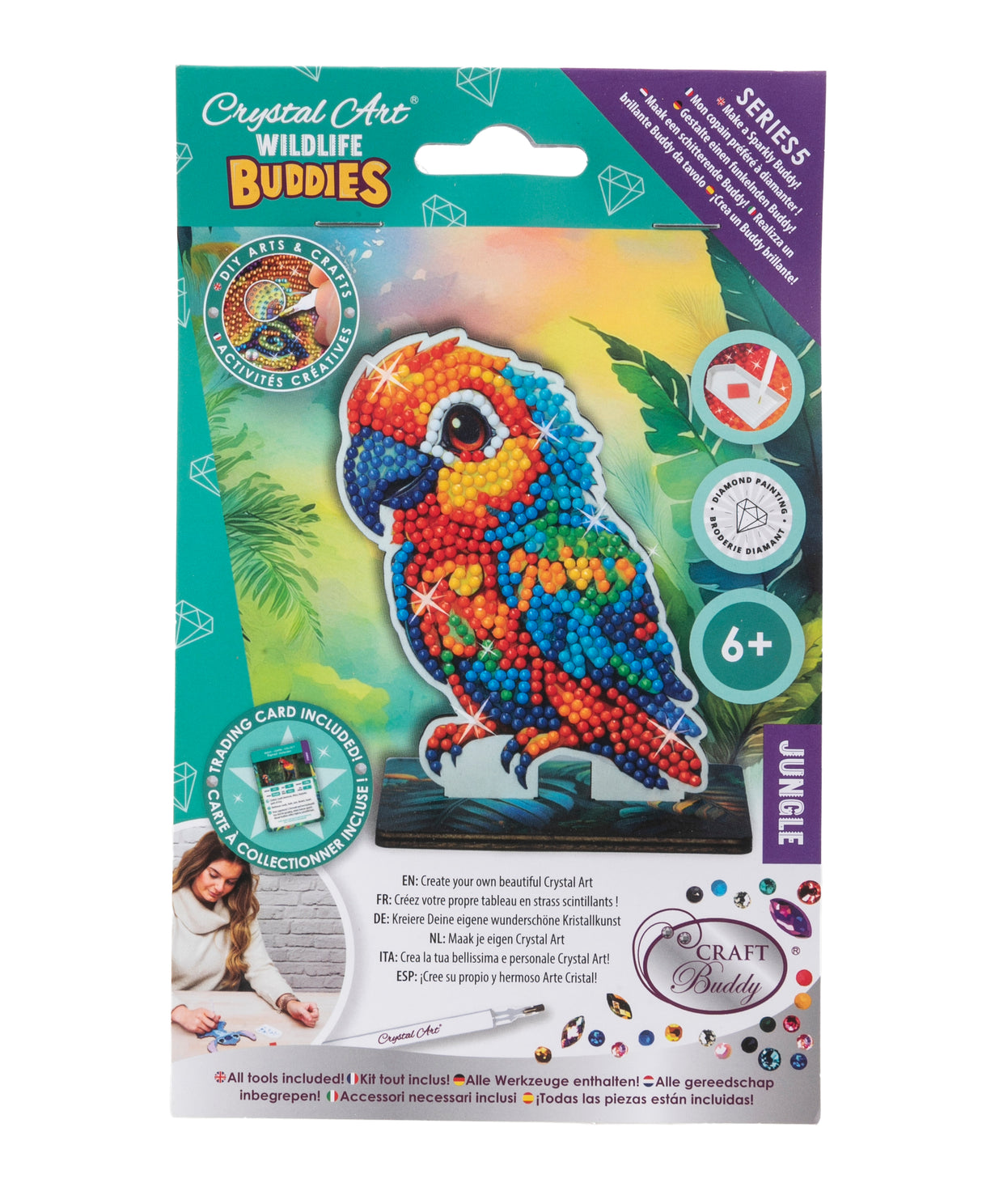 CrystalArt - Wildlife Buddies - Parrot - Modern Brands Australia