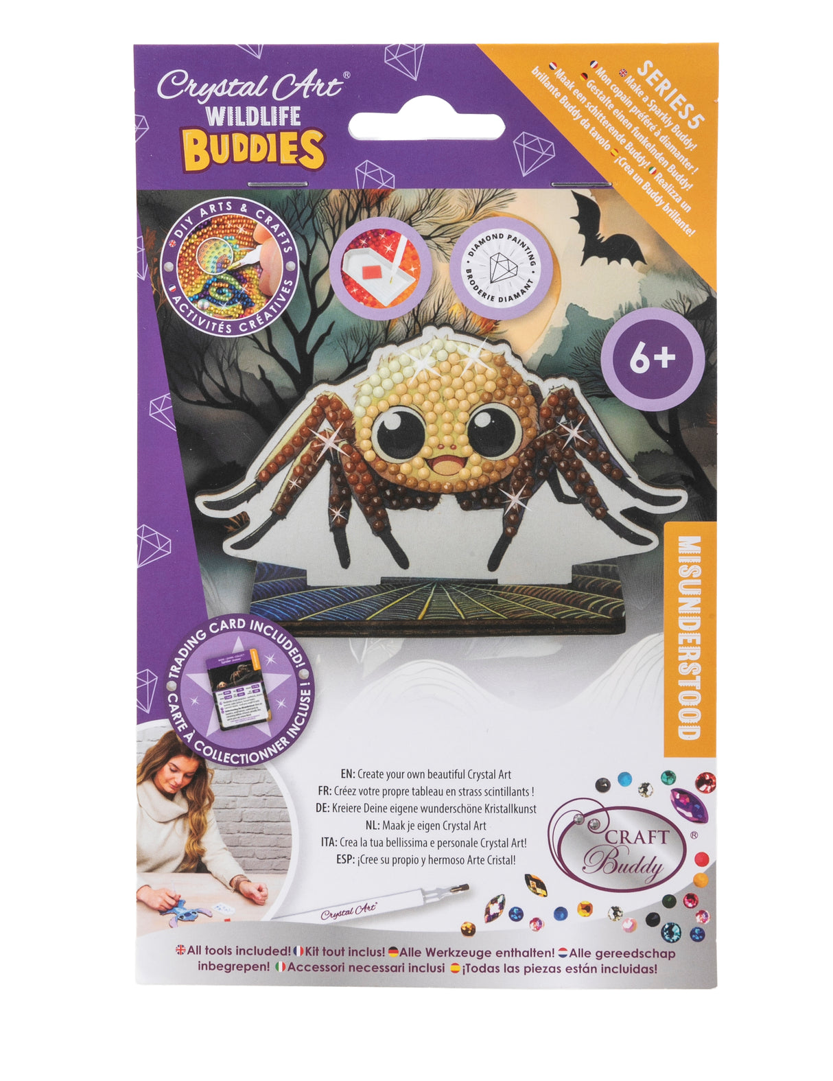 CrystalArt - Wildlife Buddies - Spider - Modern Brands Australia