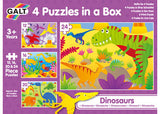 Galt - 4 puzzles in a box - Dinosaurs - Modern Brands Australia