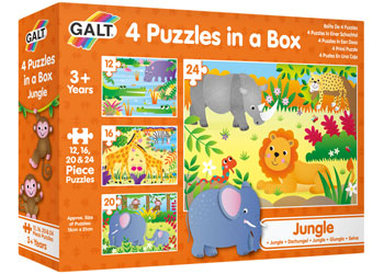 Galt - 4 Puzzles in a Box - Jungle - Modern Brands Australia