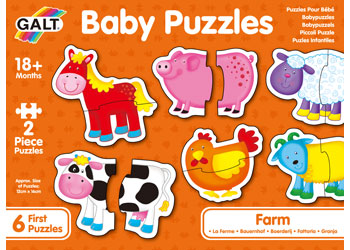 Galt - Baby Puzzles - Farm - 2pcs - Modern Brands Australia