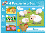 Galt - 4 Puzzles In A Box - Farm - Modern Brands Australia
