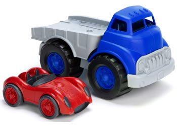 Green Toys - Flatbed with Red Race Car - Modern Brands Australia