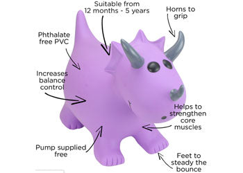 Happy Hopperz - Purple Triceratops - Modern Brands Australia