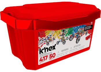 knex - Creation Zone Tub 417 pieces 50 builds - Modern Brands Australia