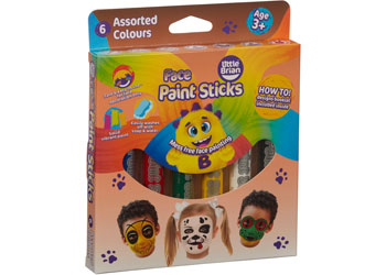 Little Brian Face Paint Sticks Classic 6 pk - Modern Brands Australia