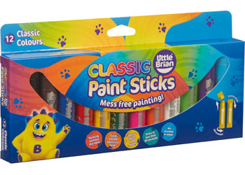 Little Brian Paint Sticks - Classic 12 pk - Modern Brands Australia
