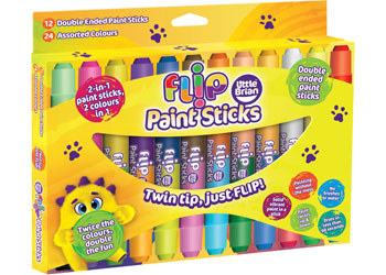 Little Brian - Flip Paint Sticks 12 pk - Modern Brands Australia