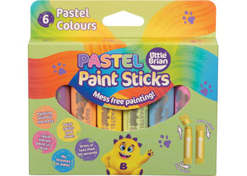 Little Brian Paint Sticks - Pastel 6pk - Modern Brands Australia