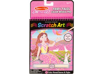 M&D - On The Go - Scratch Art Color-Reveal Pad - Fairy Tales - Modern Brands Australia