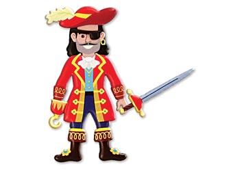 M&D - Reusable Puffy Sticker Play Set - Pirate - Modern Brands Australia