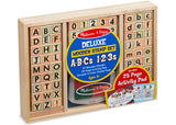 Melissa & Doug - Deluxe Wooden ABC-123 Stamp Set