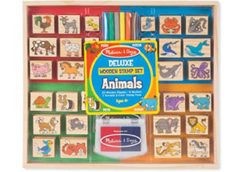 M&D - Deluxe Wooden Stamp Set - Animals - Modern Brands Australia