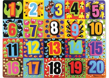 M&D - Jumbo Numbers Chunky Puzzle - 20pc - Modern Brands Australia