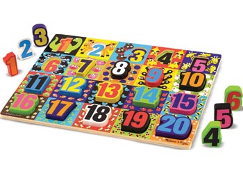 M&D - Jumbo Numbers Chunky Puzzle - 20pc - Modern Brands Australia