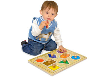 Melissa & Doug – Large Shapes Jumbo Knob Puzzle – 8pc - Modern Brands Australia
