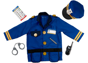 M&D - Police Officer Role Play Costume - Pack of 3 - Modern Brands Australia