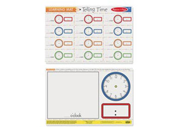 M&D - Telling Time Write-A-Mat Bundle of 6 - Modern Brands Australia