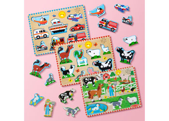 M&D - Vehicles Sound Puzzle - 8pc - Modern Brands Australia