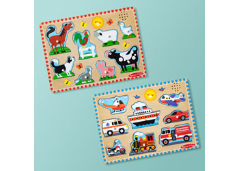 M&D - Vehicles Sound Puzzle - 8pc - Modern Brands Australia