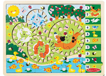 M&D - Wooden Animal Chase Gear Puzzle - Modern Brands Australia