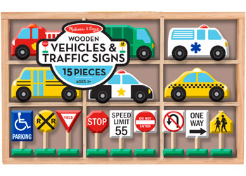 M&D - Wooden Traffic Signs and Vehicles - Modern Brands Australia