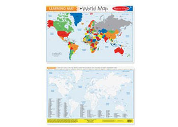 M&D - World Map Write-a-Mat Bundle of 6 - Modern Brands Australia