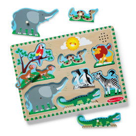 Melissa & Doug - Zoo Animals Sound Puzzle - 8pc - Modern Brands Australia