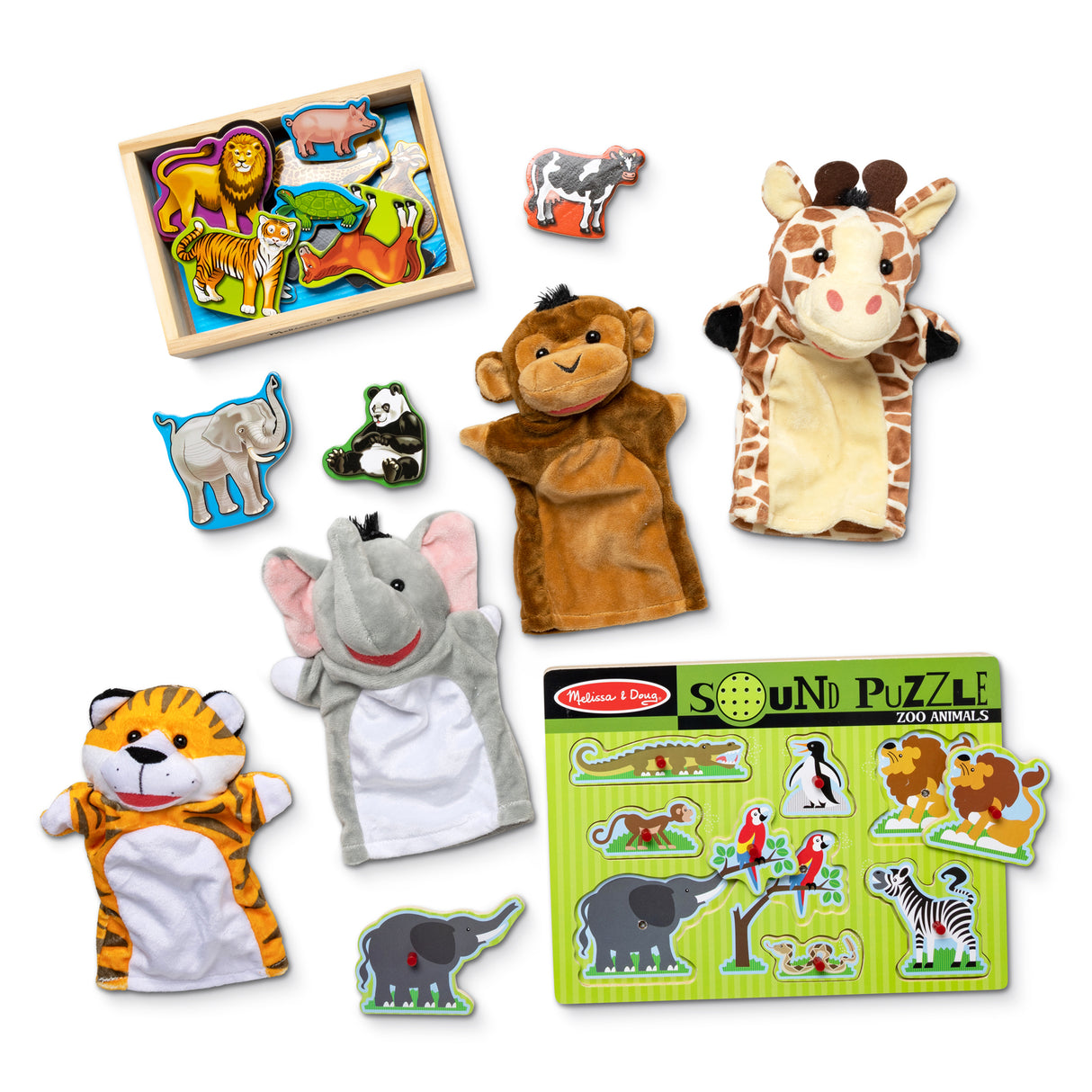 Melissa & Doug - Zoo Animals Sound Puzzle - 8pc - Modern Brands Australia