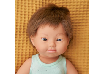 Miniland - Baby Doll - Caucasian Boy with Down Syndrome 38cm - Modern Brands Australia