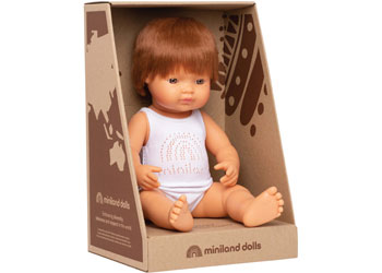 Miniland - Baby Doll - Caucasian Redhead Boy 38cm - Modern Brands Australia