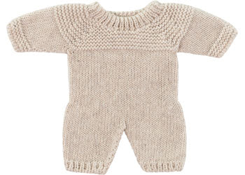 Miniland - Miniland - Knitted Doll Pyjamas 21cm - Linen - Modern Brands Australia