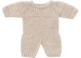 Miniland - Miniland - Knitted Doll Pyjamas 21cm - Linen - Modern Brands Australia