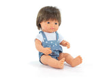 Miniland -Mf&M Baby Doll Brown Hair Boy 38Cm - Modern Brands Australia
