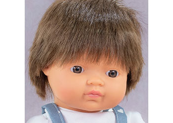 Miniland -Mf&M Baby Doll Brown Hair Boy 38Cm - Modern Brands Australia