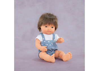 Miniland -Mf&M Baby Doll Brown Hair Boy 38Cm - Modern Brands Australia