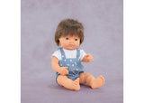 Miniland -Mf&M Baby Doll Brown Hair Boy 38Cm - Modern Brands Australia