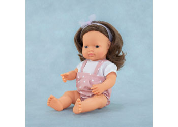 Miniland -Mf&M Baby Doll Brown Hair Girl 38Cm - Modern Brands Australia