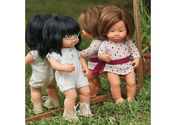 Miniland - Baby Doll - Asian Girl with Glasses 38cm - Modern Brands Australia