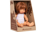 Miniland - Baby Doll - Caucasian Redhead Girl 38cm - Modern Brands Australia