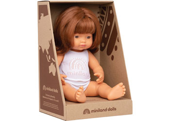 Miniland - Baby Doll - Caucasian Redhead Girl 38cm - Modern Brands Australia