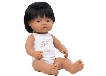 Miniland - Baby Doll - Hispanic Boy 38cm - Modern Brands Australia