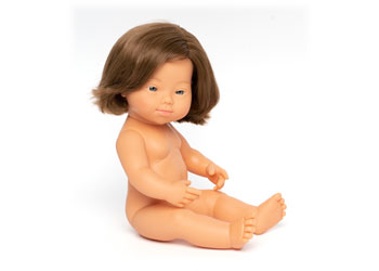 Miniland - Baby Doll - Caucasian Girl with Down Syndrome 38cm - Modern Brands Australia