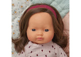 Miniland - Baby Doll - Caucasian Brunette Girl 38cm - Modern Brands Australia