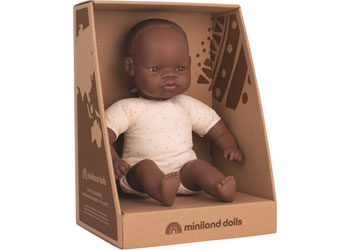 Miniland - Soft Body Doll - African 32cm - Modern Brands Australia