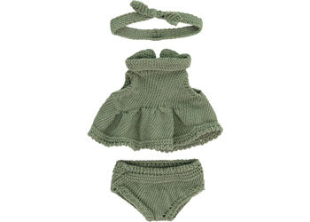 Miniland - Knitted Doll Outfit 21cm - Dress & Headband - Modern Brands Australia