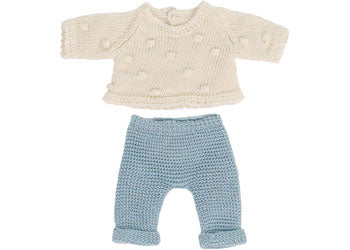 Miniland - Knitted Doll Outfit 21cm - Sweater & Trousers - Modern Brands Australia