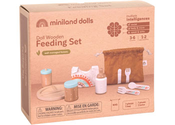 Miniland - Doll Wooden Feeding Set - Modern Brands Australia
