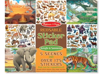 M&D - Reusable Sticker Pad - Jungle & Savanna - Modern Brands Australia