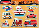 M&D - Vehicles Sound Puzzle - 8pc - Modern Brands Australia